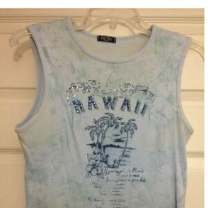 Blue Hawaii Top Tank Sleeveless Blue